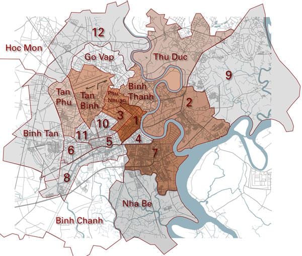 distrik kaart saigon