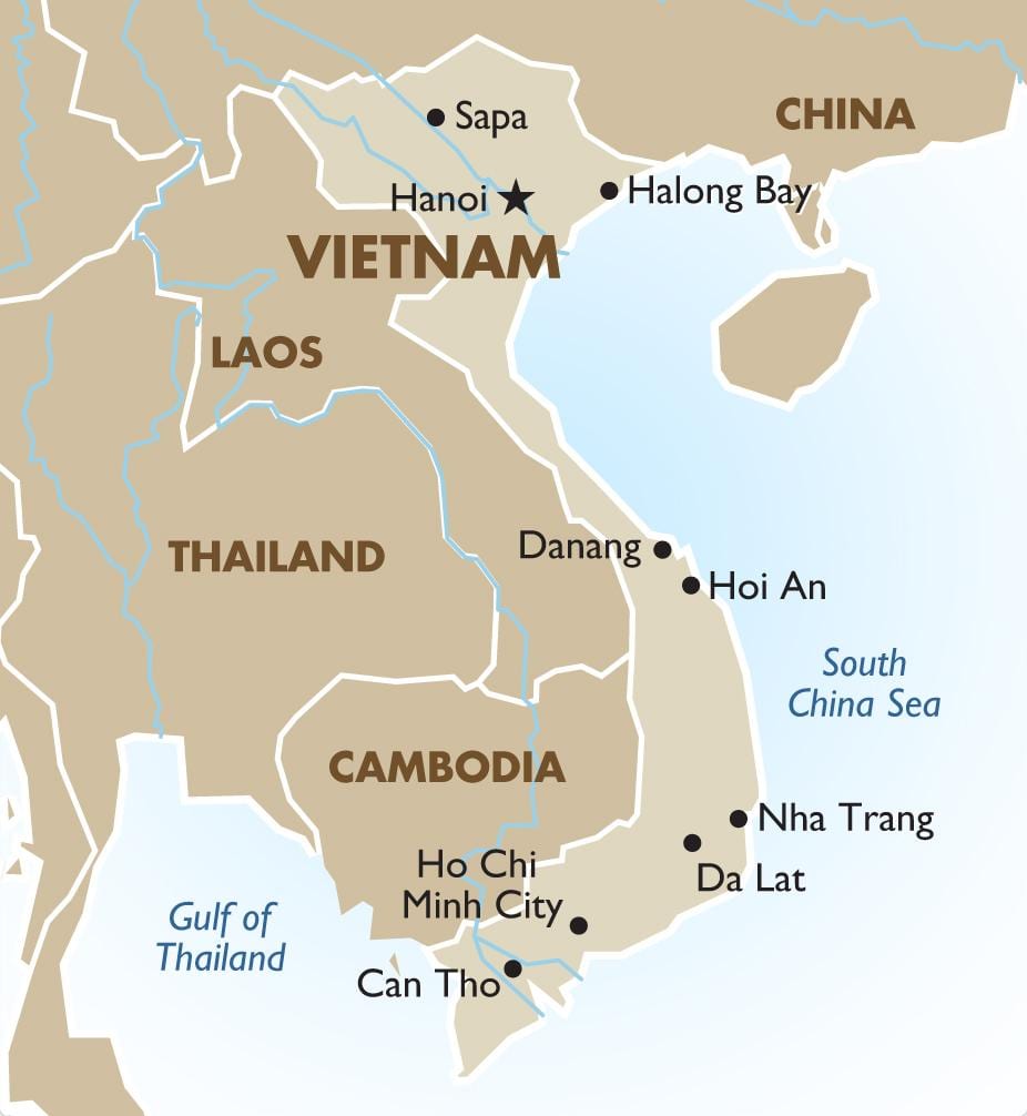 viëtnam ho chi minh kaart