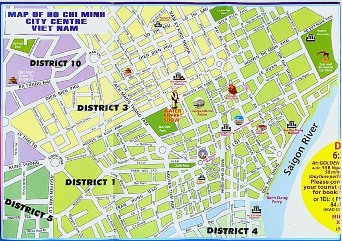 Kaart van ho chi minh city center