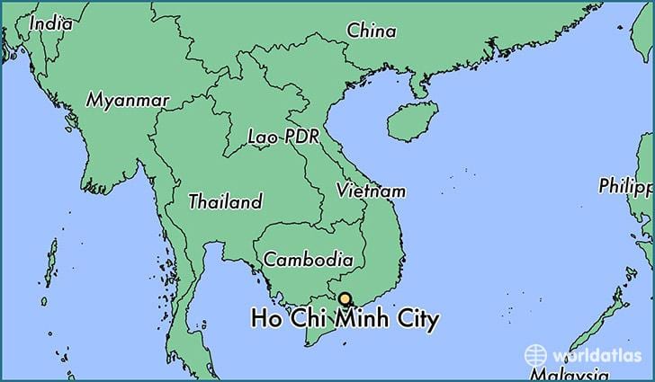 Kaart van ho chi minh city wêreld