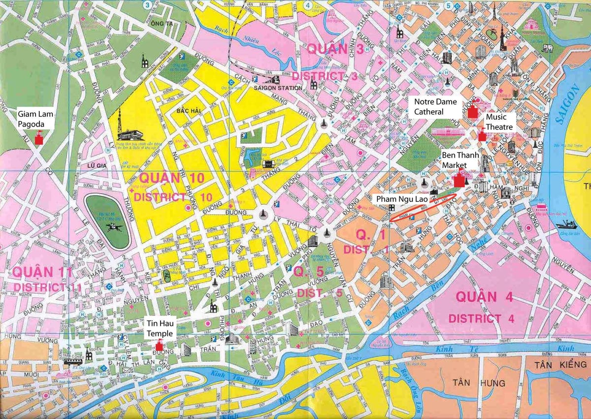 saigon distrik kaart