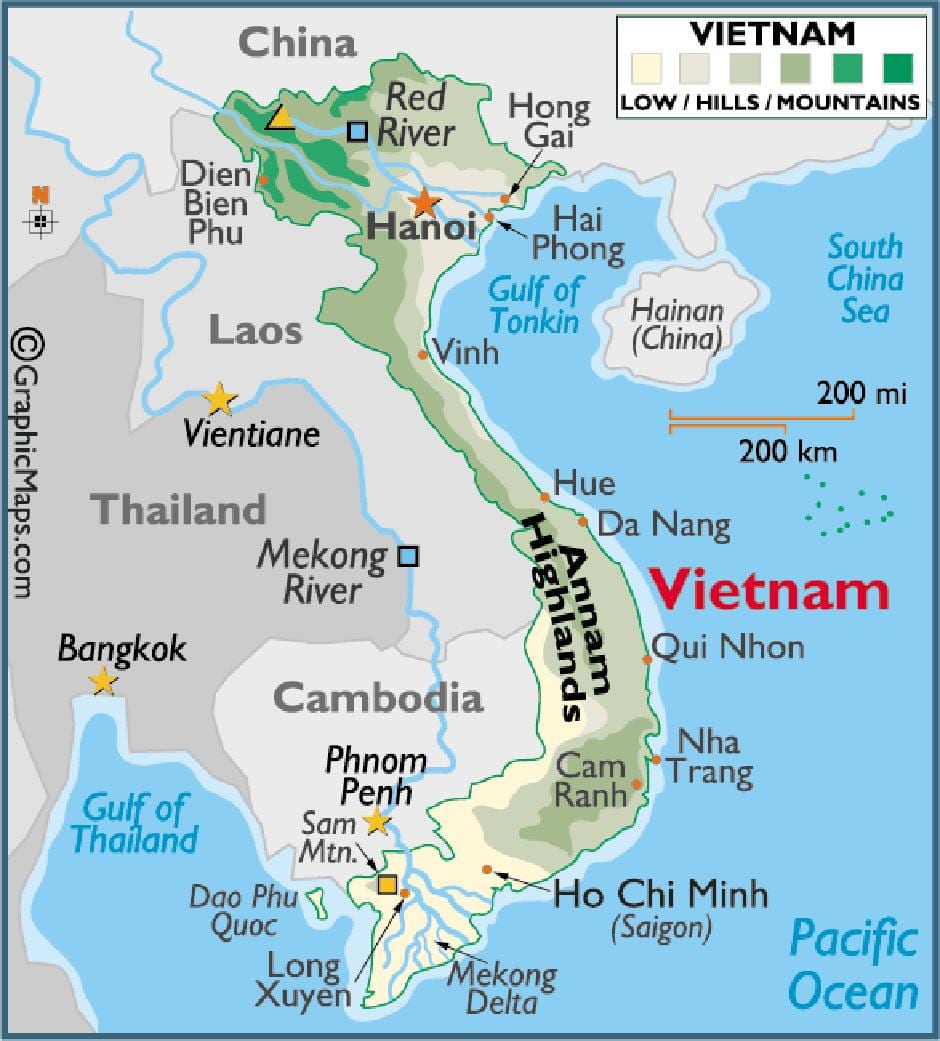 Kaart van saigon op