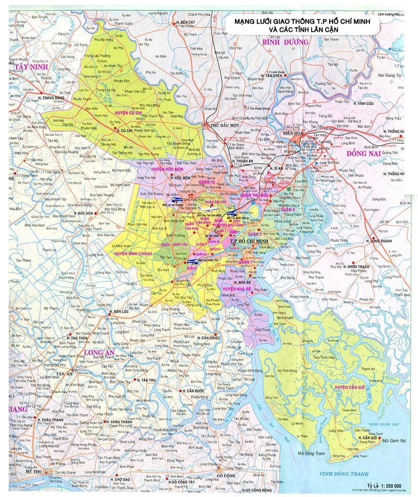 Kaart van tp ho chi minh